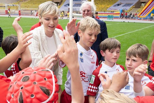 Princess Charlene of Monaco at Saint Devote Rugby Tournament 2024