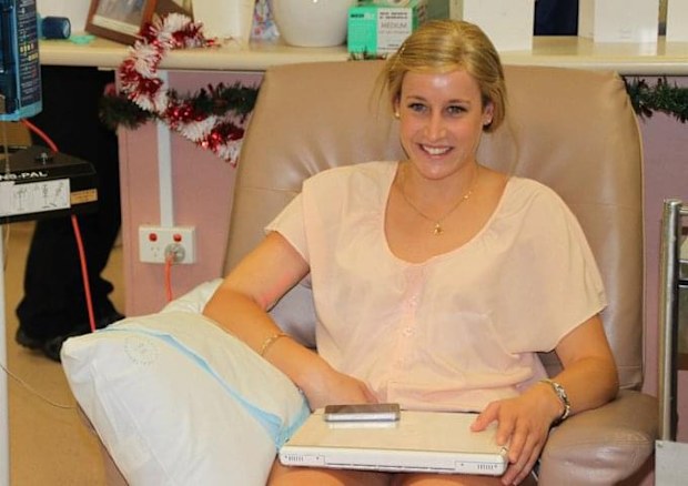Laura Tucker during her initial chemotherapy treatment in 2010.