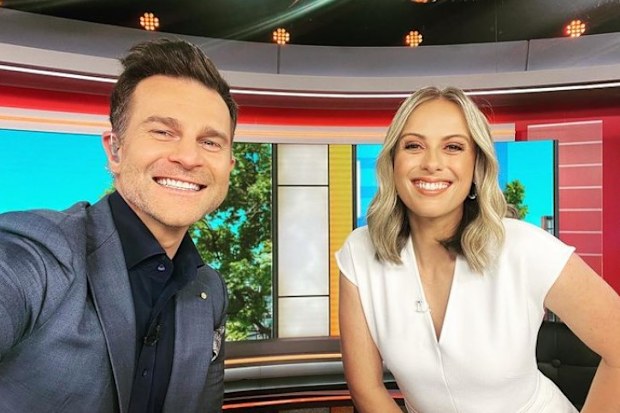 David Campbell and Today Extra co-host Sylvia Jeffreys.