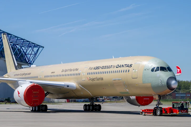 new qantas project sunrise a350-1999ULR out of factory