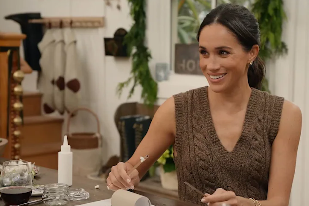 Meghan, the Duchess of Sussex, in the festive-themed episode of With Love, Meghan: Holiday Celebration, coming to Netflix on December 3, 2025.