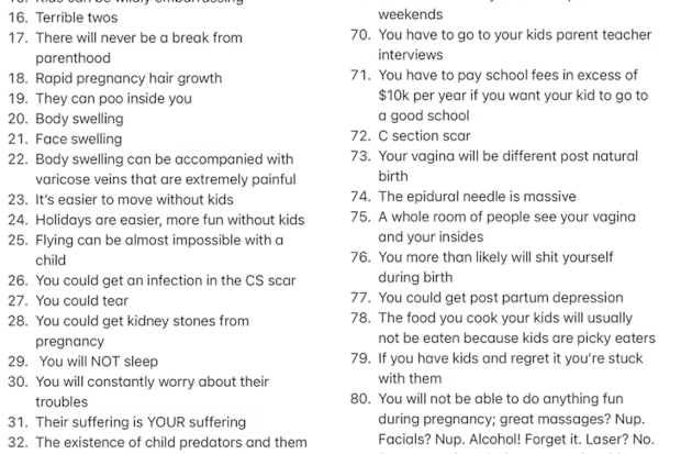 Ellie Instagram why she doesn't want kids