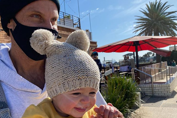 Sam Wood with daughter Charlie out and about