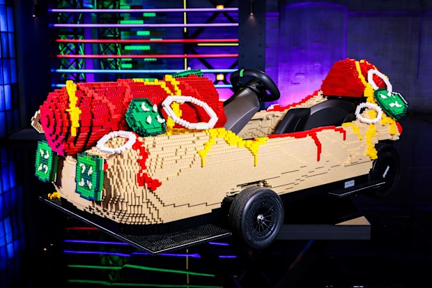 PHOTOGRAPH BY NIGEL WRIGHT. Team Denmark and Germany on LEGO Masters Australia vs The World 2024. Peter and Ida, Felix and Annalena Challenge 2 Episode 2