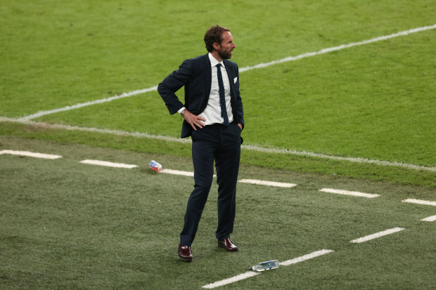 Gareth Southgate dell'Inghilterra allo Stadio di Wembley.