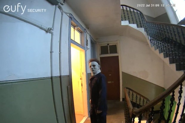 Neighbour harassing woman dancing in mask