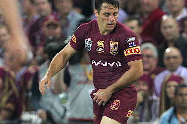 Cronk nurses his broken arm, sustained 10 minutes into the match.