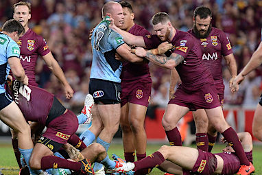Brent Tate was on the receiving end of the manouvre.