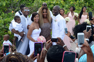 Williams got over her Roland Garros exit by crashing a wedding.