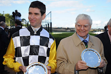 Bart with Steve Arnold after winning the 2010 Cox Plate.