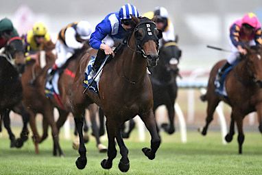 Almoonqith (Dwayne Dudd/D Hayes & T Dabernig) Barrier 10. 53kg. Win/place: $15/$4.50