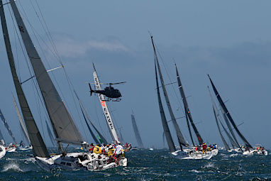 Clogging the waterways up and out of Sydney Heads.