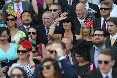 All eyes were fixed on the track for the big race.