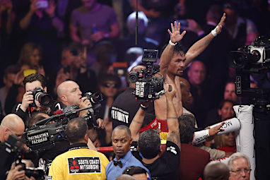 But the Filipino fighter was defiant until the end, claiming he won the bout.