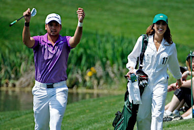 The Day family were all smiles as they made their way around the course.  (AAP)