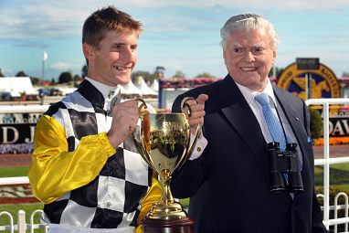 Bart with Brad Rawiller after winning the 2009 Caulfield. Cup