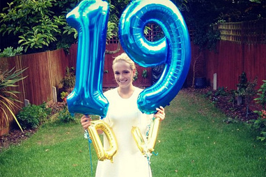 She celebrated her 19th birthday in June.