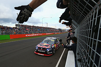 The 41-year old won a 20-lap shootout after the safety car was out.