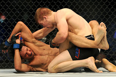 After splitting open the Mexican veteran with a vicious right elbow to the right eye.