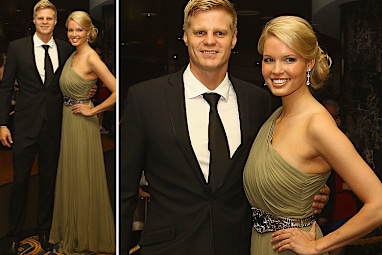 Catherine Reiwoldt (nee Heard) with now husband Nick Reiwoldt n  2011.