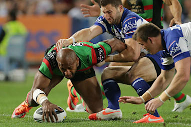 Lote Tuqiri appeared to cross for the first try of the match but it was disallowed.