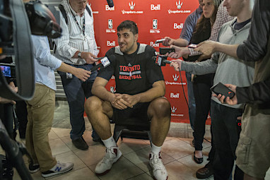 So big is Bhullar that he often has to do interviews sitting on a chair.