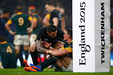 Williams then made his way to a crestfallen Kriel. (Getty)
