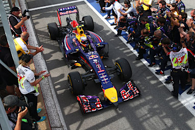 The victory was rejoiced by the Red Bull team.