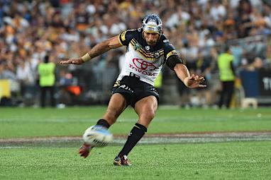 <b>Cometh the hour, cometh the man.</b><br/><br/>Cowboys skipper Johnathan Thurston has won the greatest grand final ever after kicking a dramatic, golden point field goal to beat the Brisbane Broncos, 17-16.<br/><br/>The epic decider was nearly won moments before when Thurston hit the upright with a conversion shot after the siren, but he only needed one more chance to seal North Queensland's maiden title.<br/><br/>The first all-Queensland grand final was an enthralling clash that will live long in the memory.<br/><br/>