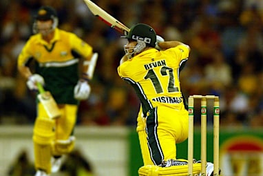 Master run chaser Michael Bevan was the hero, hitting 102 to win the match in the final over.