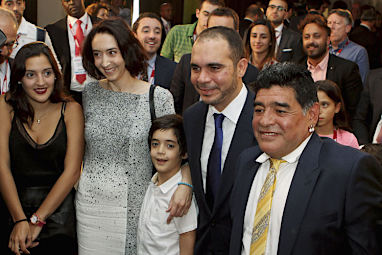 Former players, including superstar Diego Maradona, have backed him.