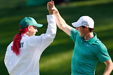 It was a far cry from her woeful tee shot during last year's event. (AAP)