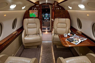 The football superstar will be right at home inside the luxurious plane. (Twitter)