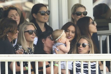Babies were on the mind with David Warner's daughter, Ivy, the centre of attention. (Getty)
