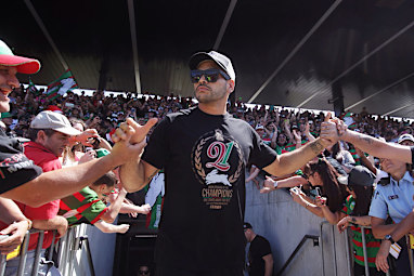 Fans go into raptures as Greg Inglis enters Redfern Oval.