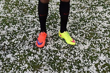 The stadium was transformed into a winter wonderland. (AAP)