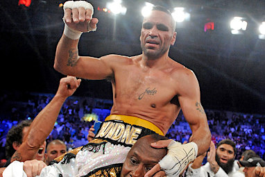 Anthony Mundine wound back the clock to beat Sergey Rabchenko. (AAP)