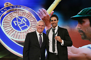 Mitchell Johnson won the Allan Border Medal ahead of Clarke.