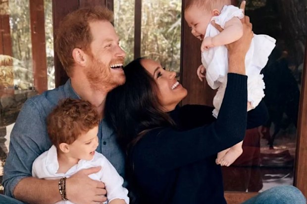 Meghan and Prince Harry's 2021 Christmas card, featuring Archie and Lilibet
