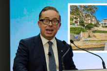 Alan Joyce and his $19 million mansion in Sydney’s Mosman that was pelted with eggs and toilet paper.