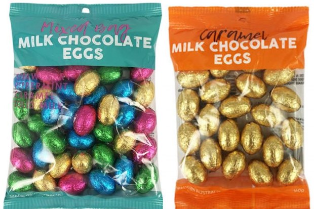 Kmart has recalled two types of Easter eggs over concerns they contain plastic.