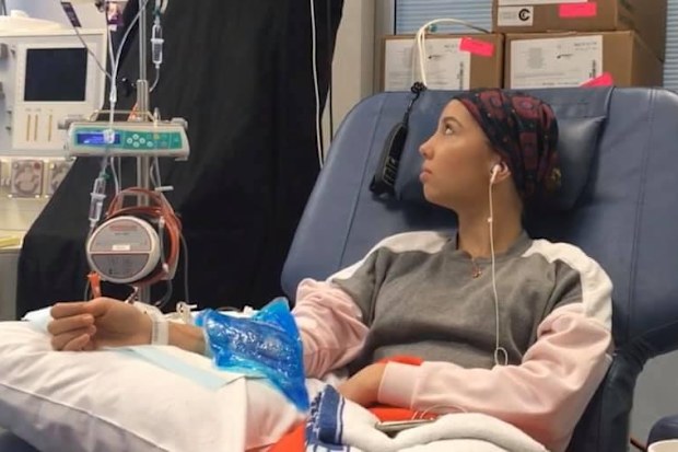 Teen cancer patient Molly Dawson during her treatment.