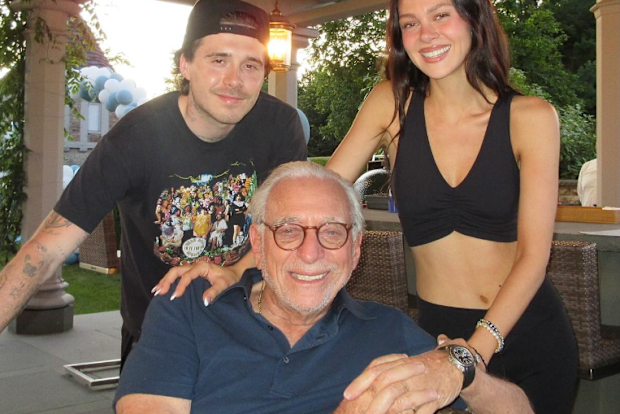 Brooklyn Beckham, Nicola Peltz and Nelson Peltz.