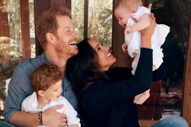 Meghan and Prince Harry's 2021 Christmas card, featuring Archie and Lilibet