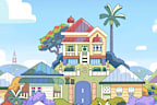 The iconic house of the Heeler family in the children's TV show "Bluey" has been listed for sale on Domain.
