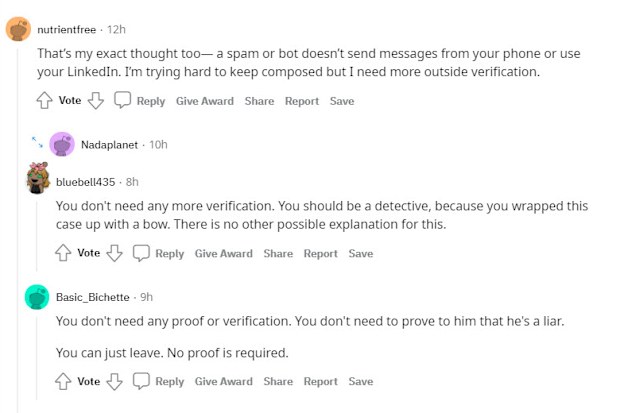 The woman has explained the situation on Reddit.