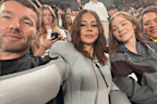 Joel Edgerton, Christine Centenera and Chloe Grace Moretz at the 2026 Australian Open men's final, February 1 2026