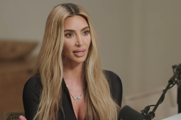 Kim Kardashian has become emotional talking about protecting her children during an interview on the Angie Martinez IRL podcast.