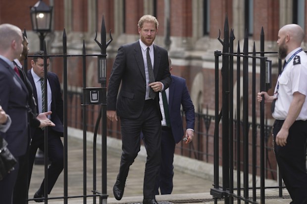 Prince Harry arrives at the Royal Courts Of Justice, in London, Thursday, March 30, 2023. 