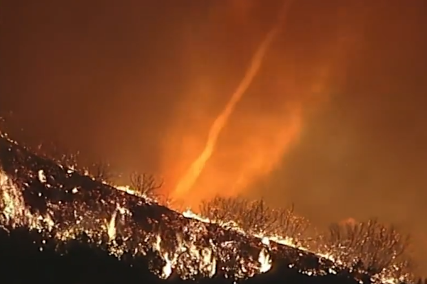 LA wildfires: Terrifying 'fire tornado' spotted in Los Angeles as ...